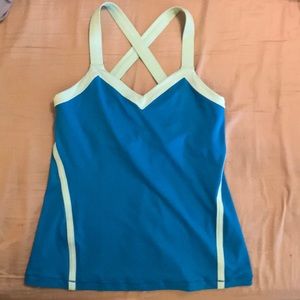 Lululemon blue cross back tank